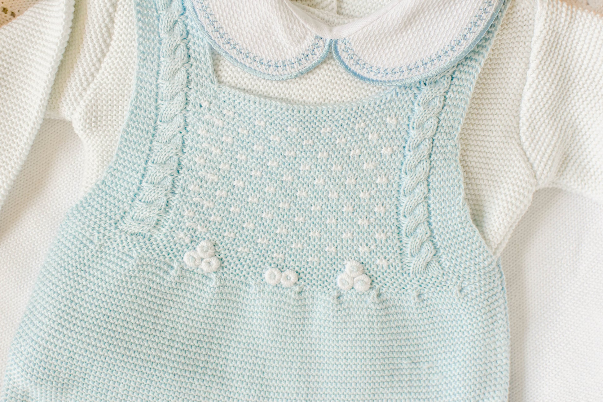 Knitted Newborn set in Sky Blue