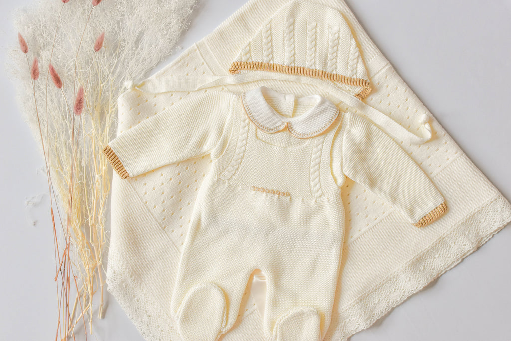 Romper Doble Cable in Beige