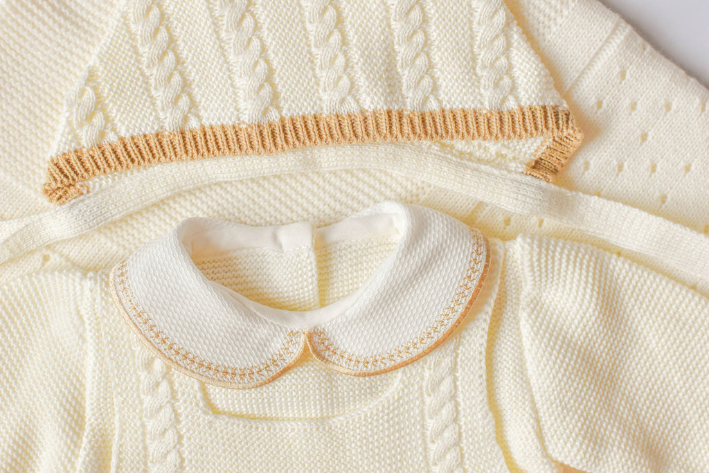 Romper Doble Cable in Beige