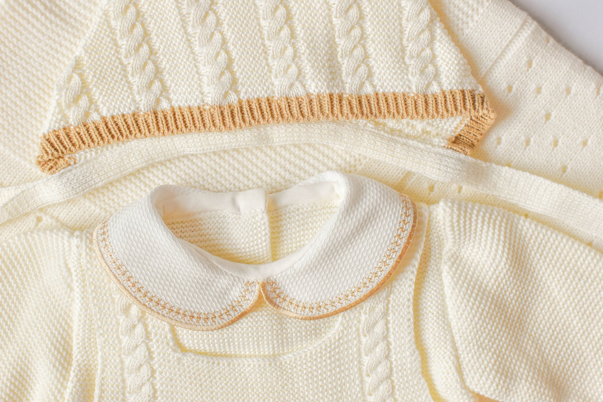 Romper Doble Cable in Beige