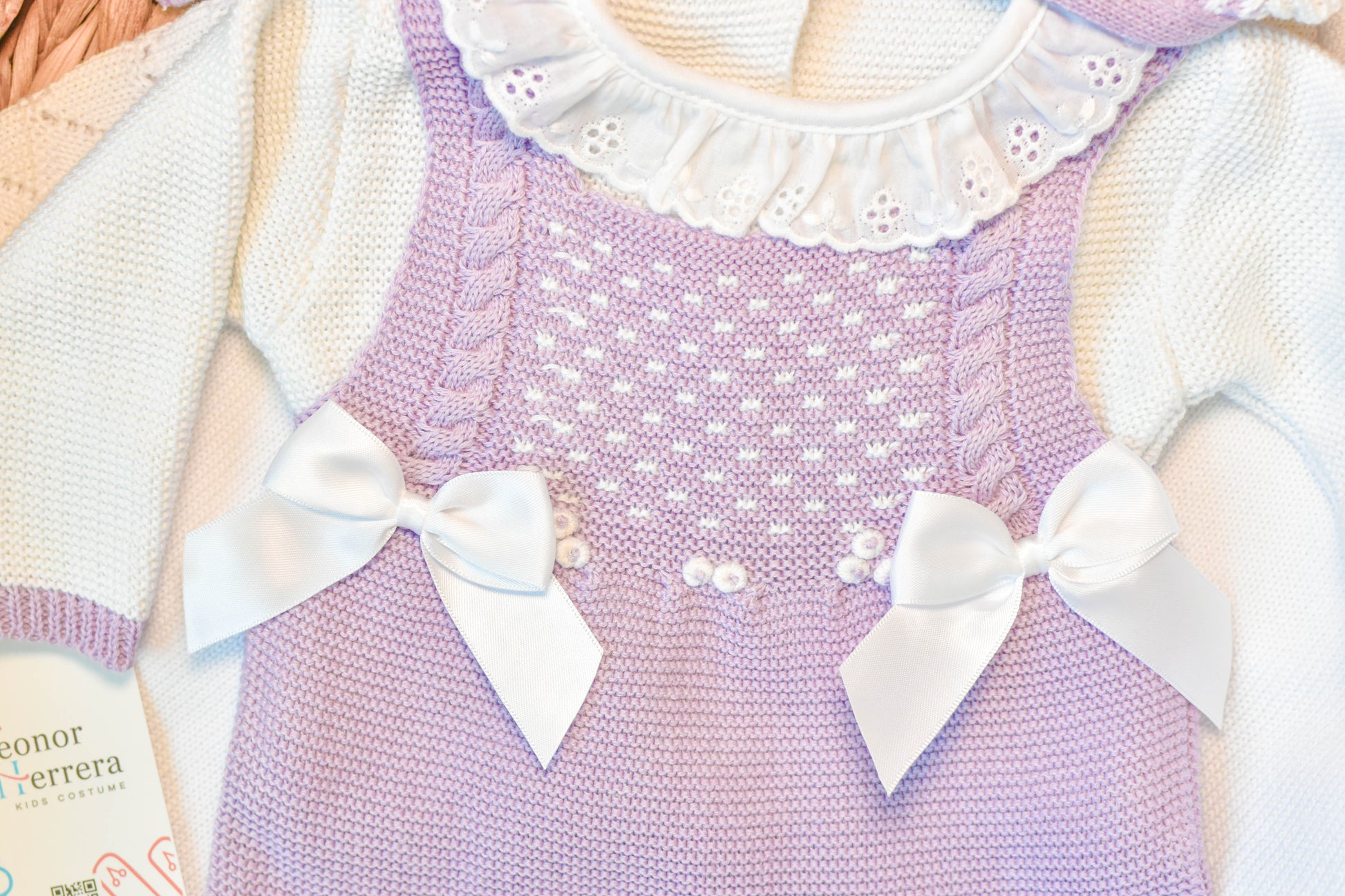 Knitted Newborn set in Purple