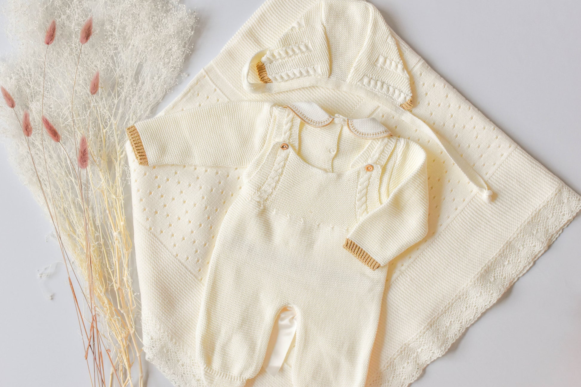 Romper Doble Cable in Beige