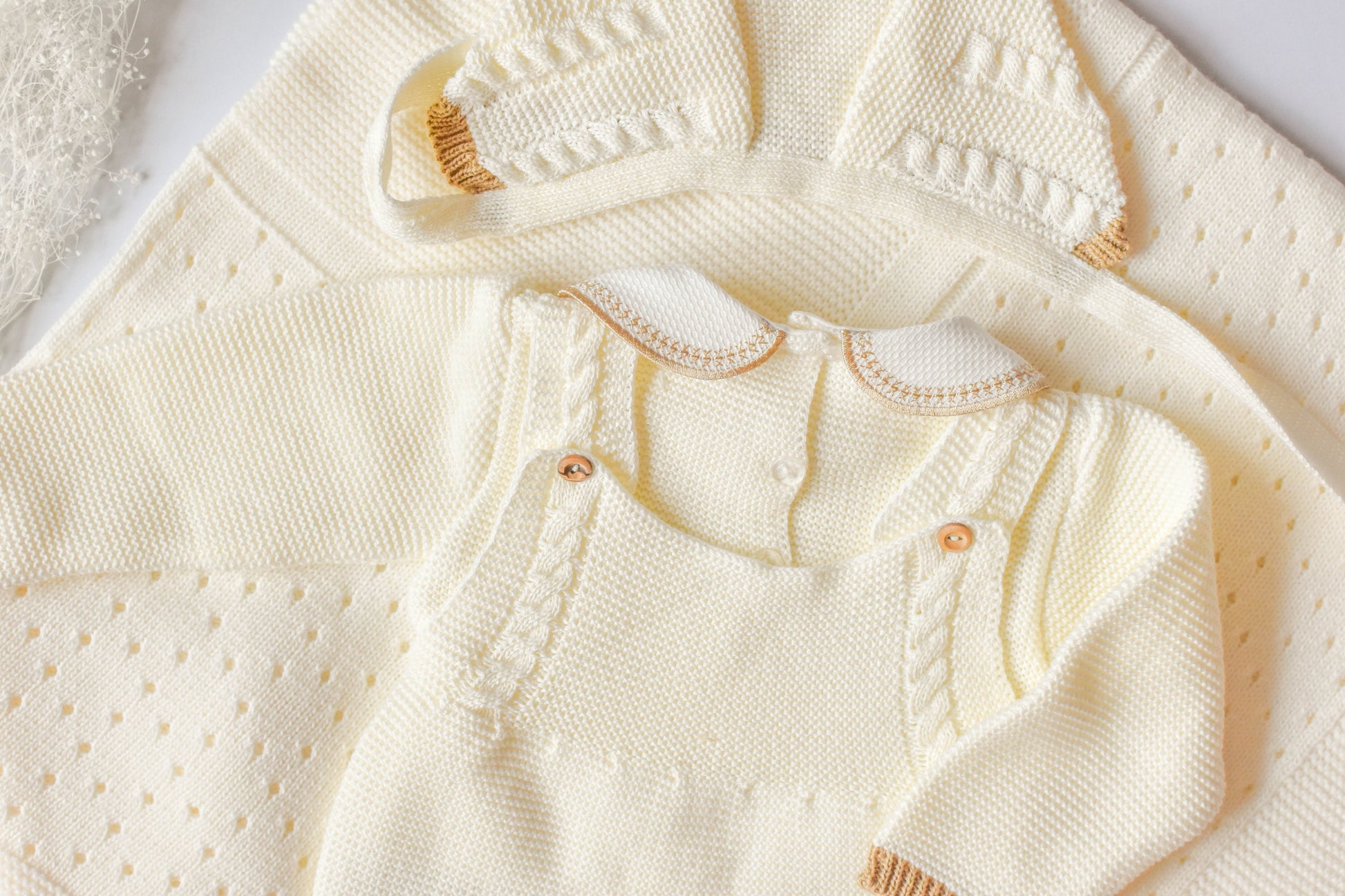 Romper Doble Cable in Beige