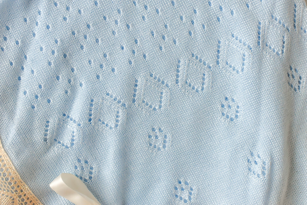 Blanket Bow Lace in Sky Blue