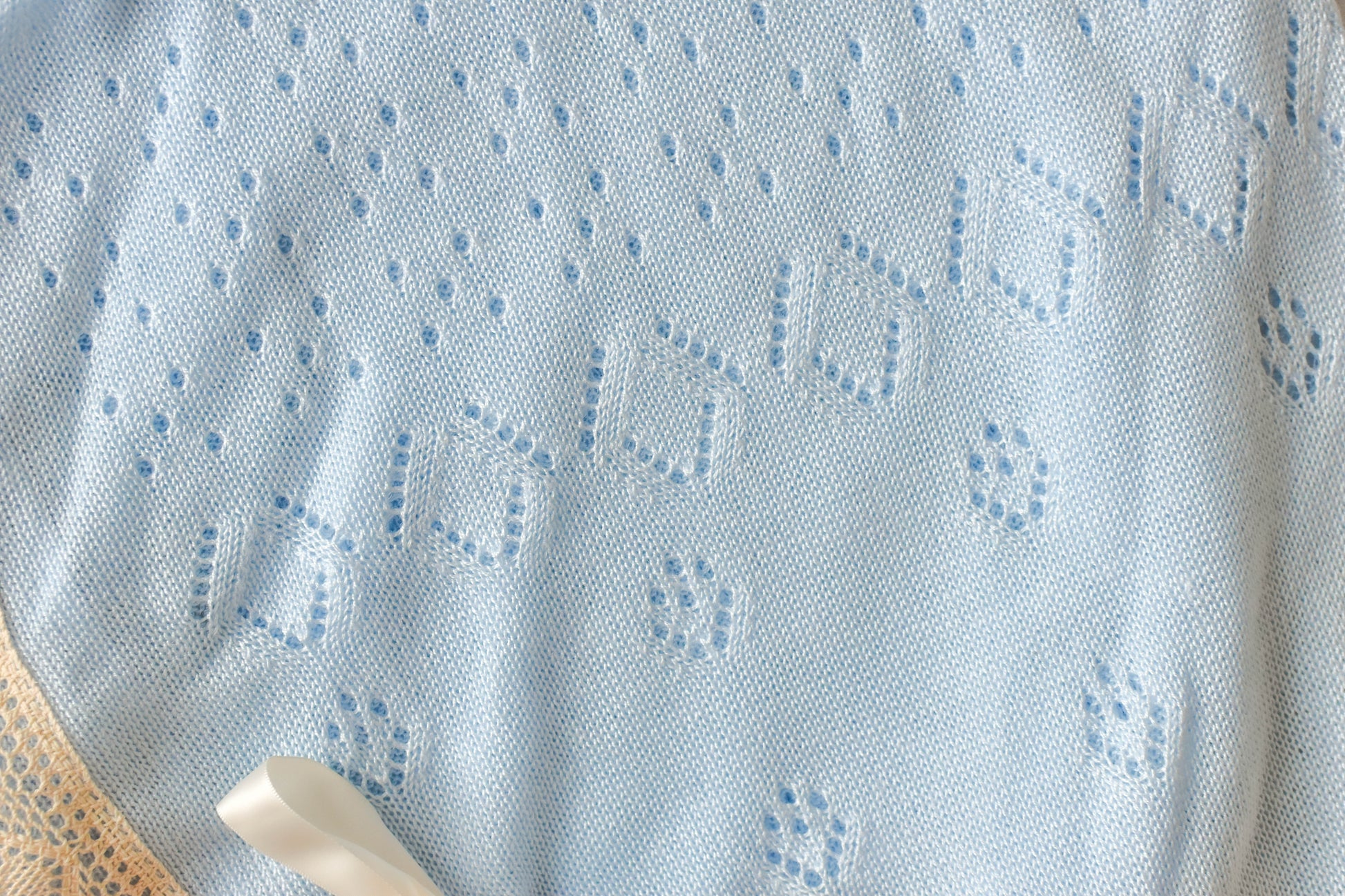 Blanket Bow Lace in Sky Blue