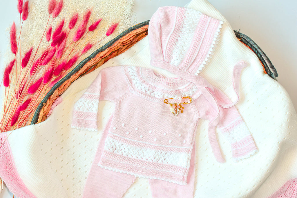 Knit Cotton Set in Pink