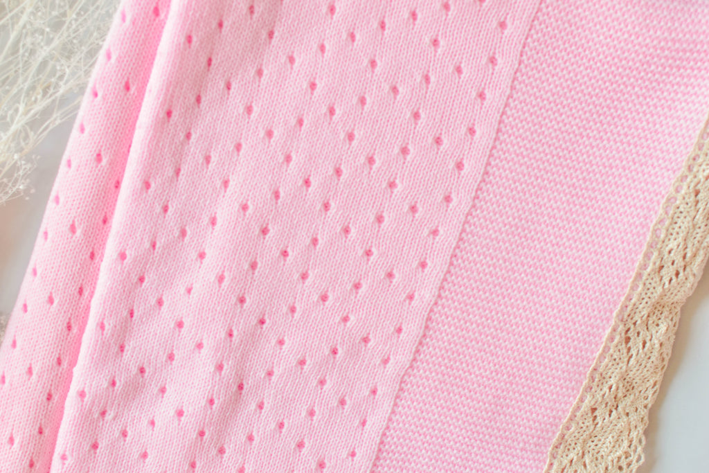 Luxury Big Bow Newborn Blanket in Pink
