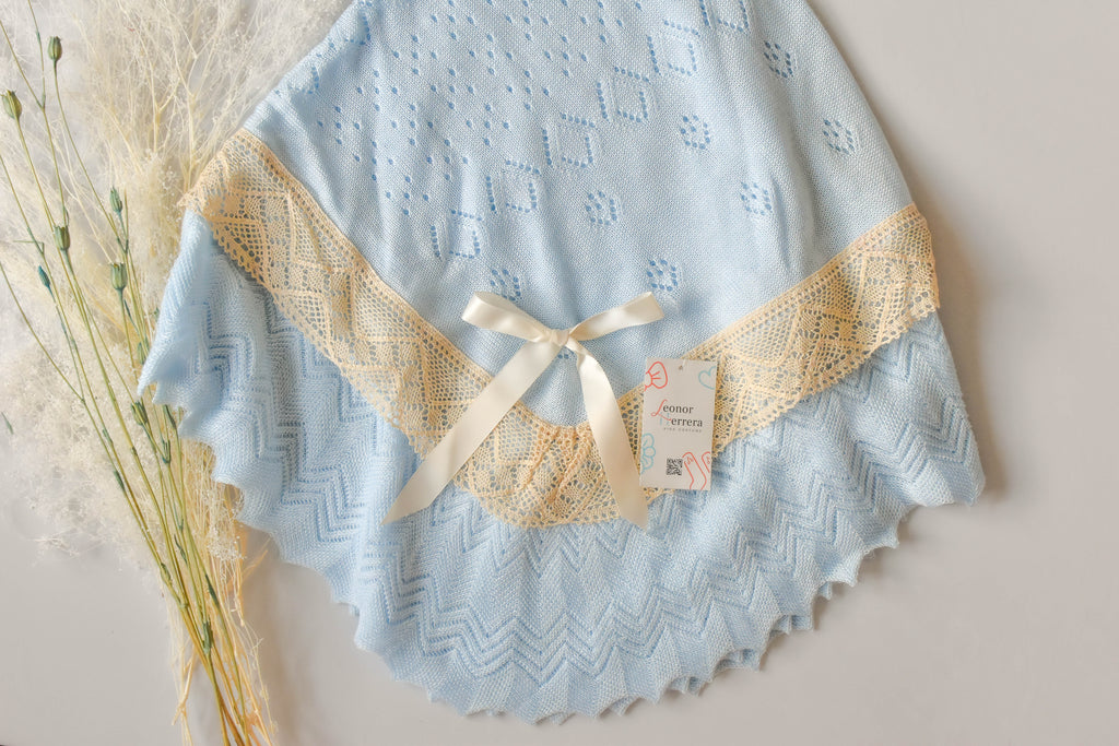 Blanket Bow Lace in Sky Blue