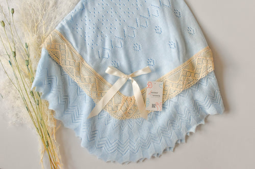 Blanket Bow Lace in Sky Blue