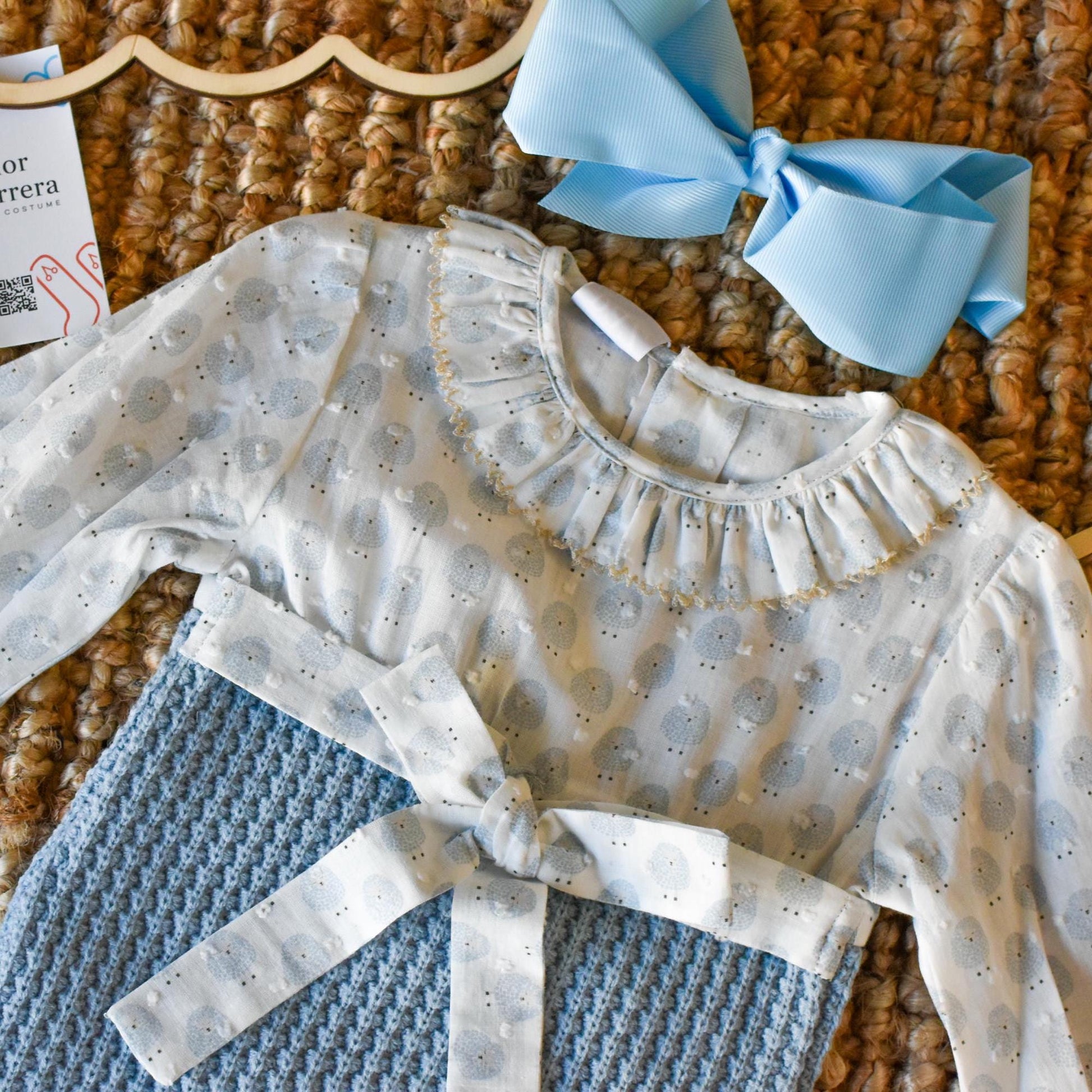 Peto set with bow in Blue