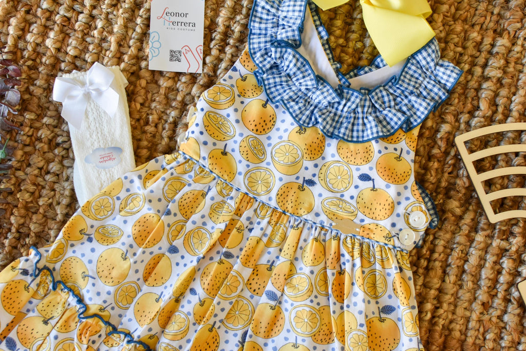 Lemons Dress for Girl