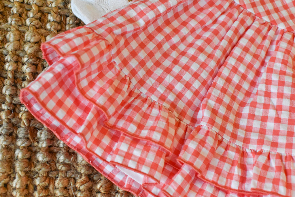 Dress Square in coral Red