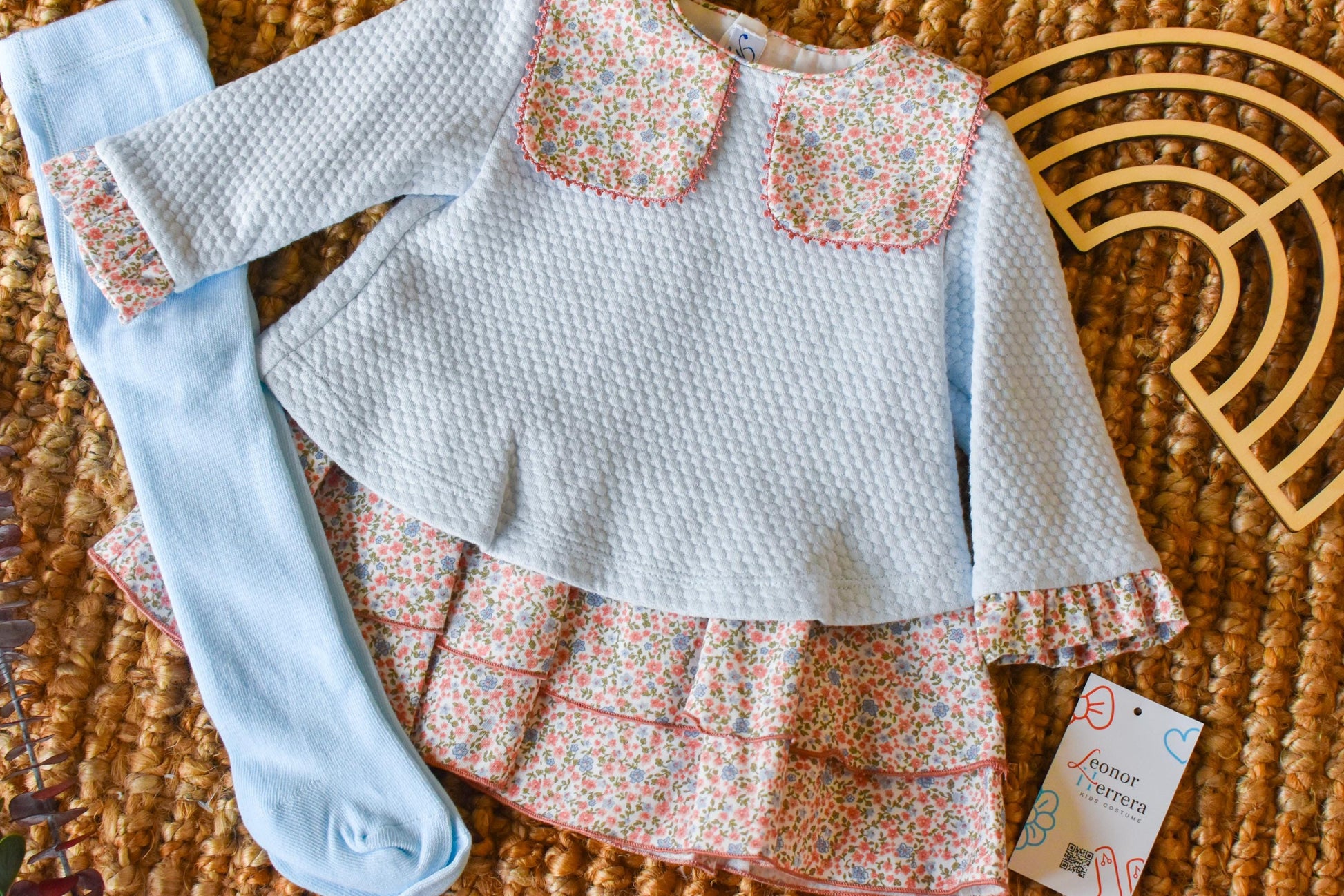 Spanish Dress for Girl in Blue