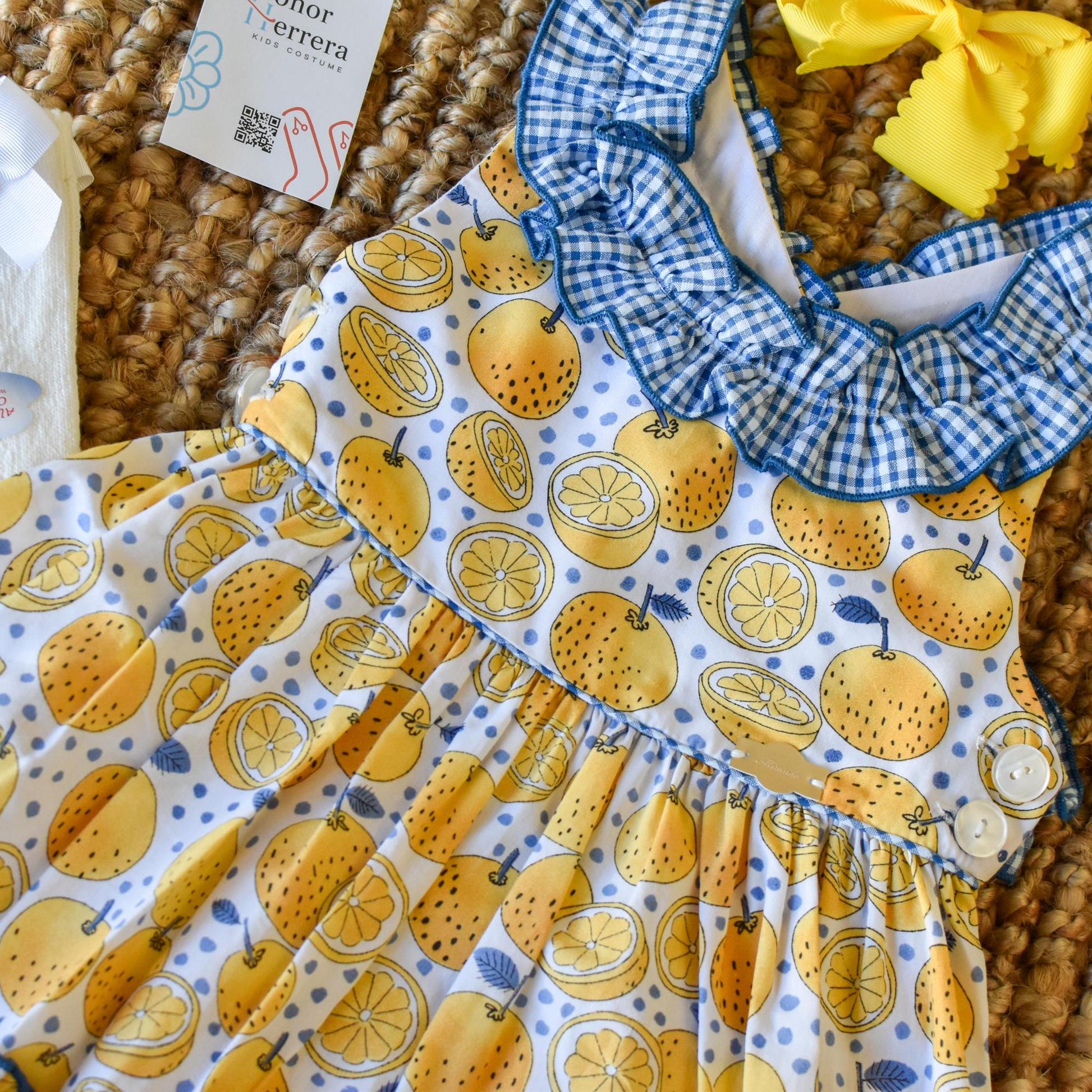 Lemons Dress for Girl