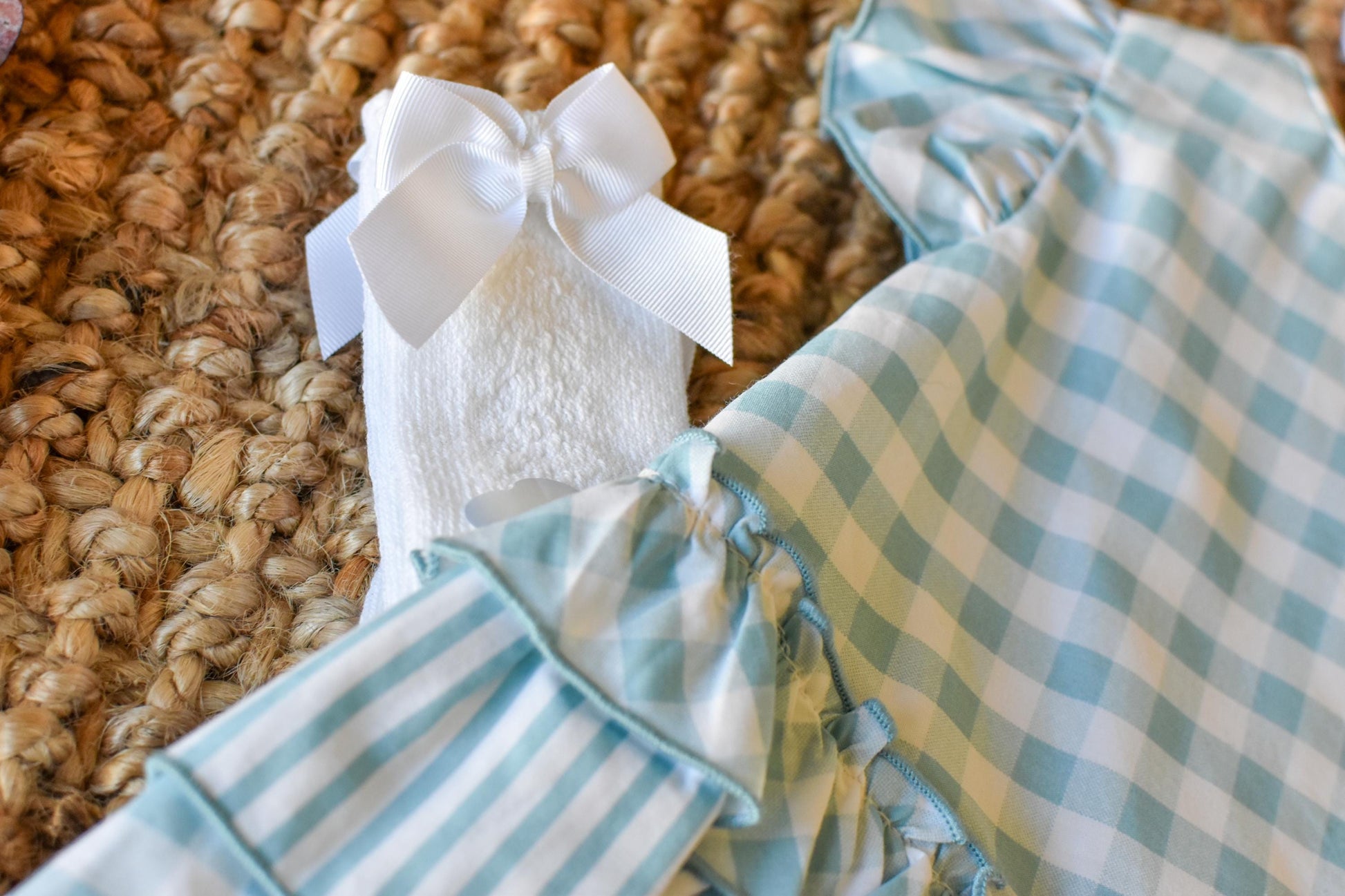 Vichy Dres in Turquoise