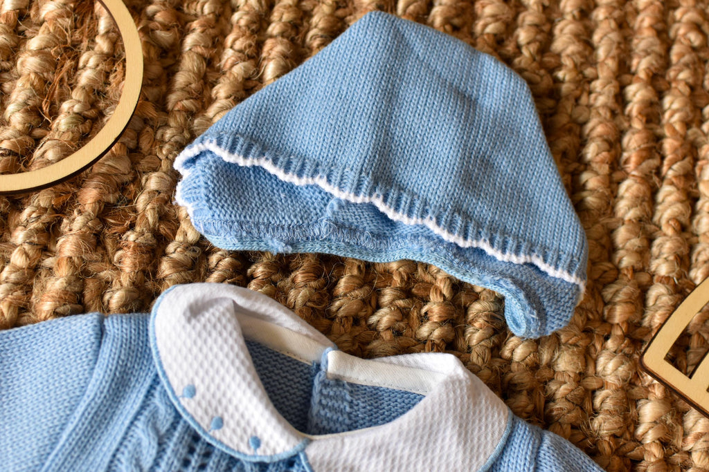 Knit Embroidery Set in Blue