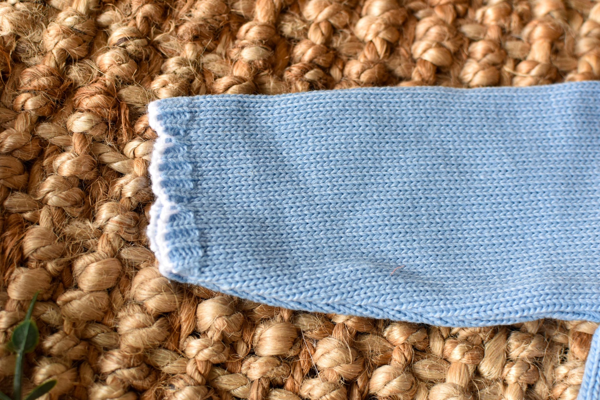 Knit Embroidery Set in Blue