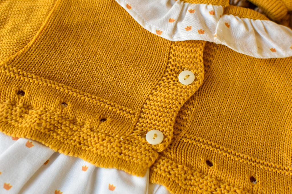 Knit Top Long Sleeve With bonnet with Stars