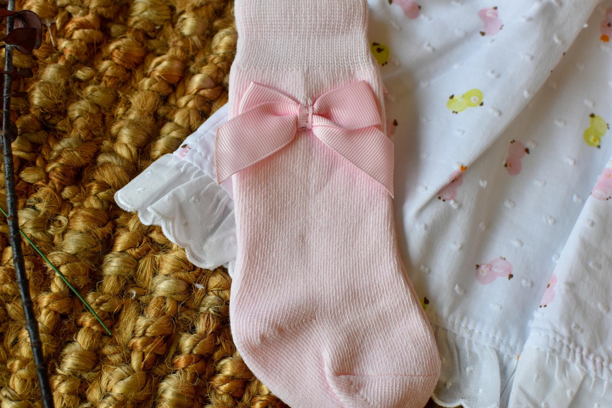 Knit Duck Dress with Socks in Pink