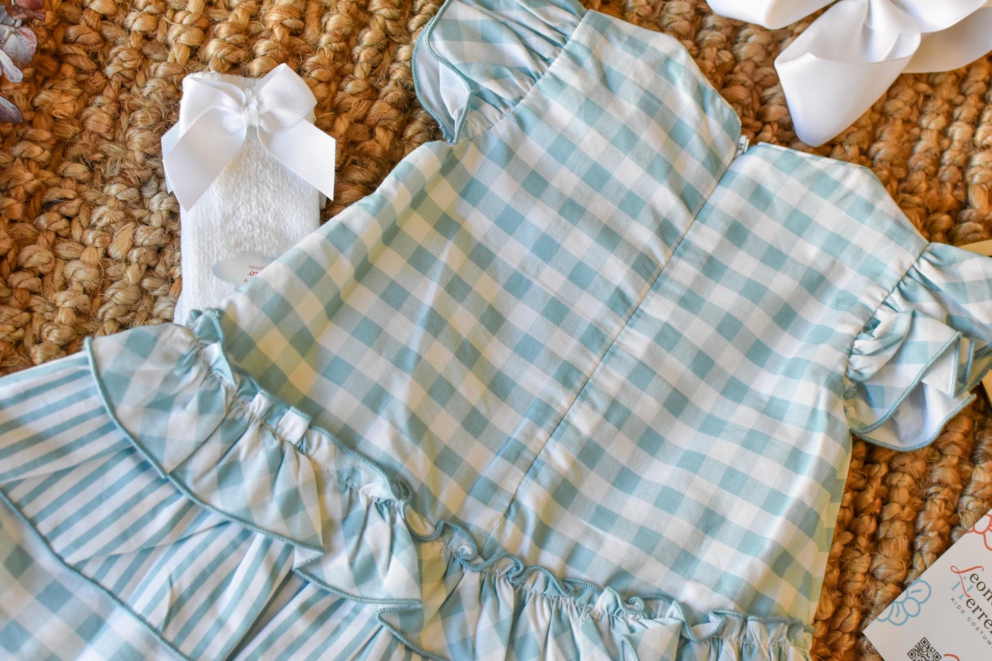 Vichy Dres in Turquoise