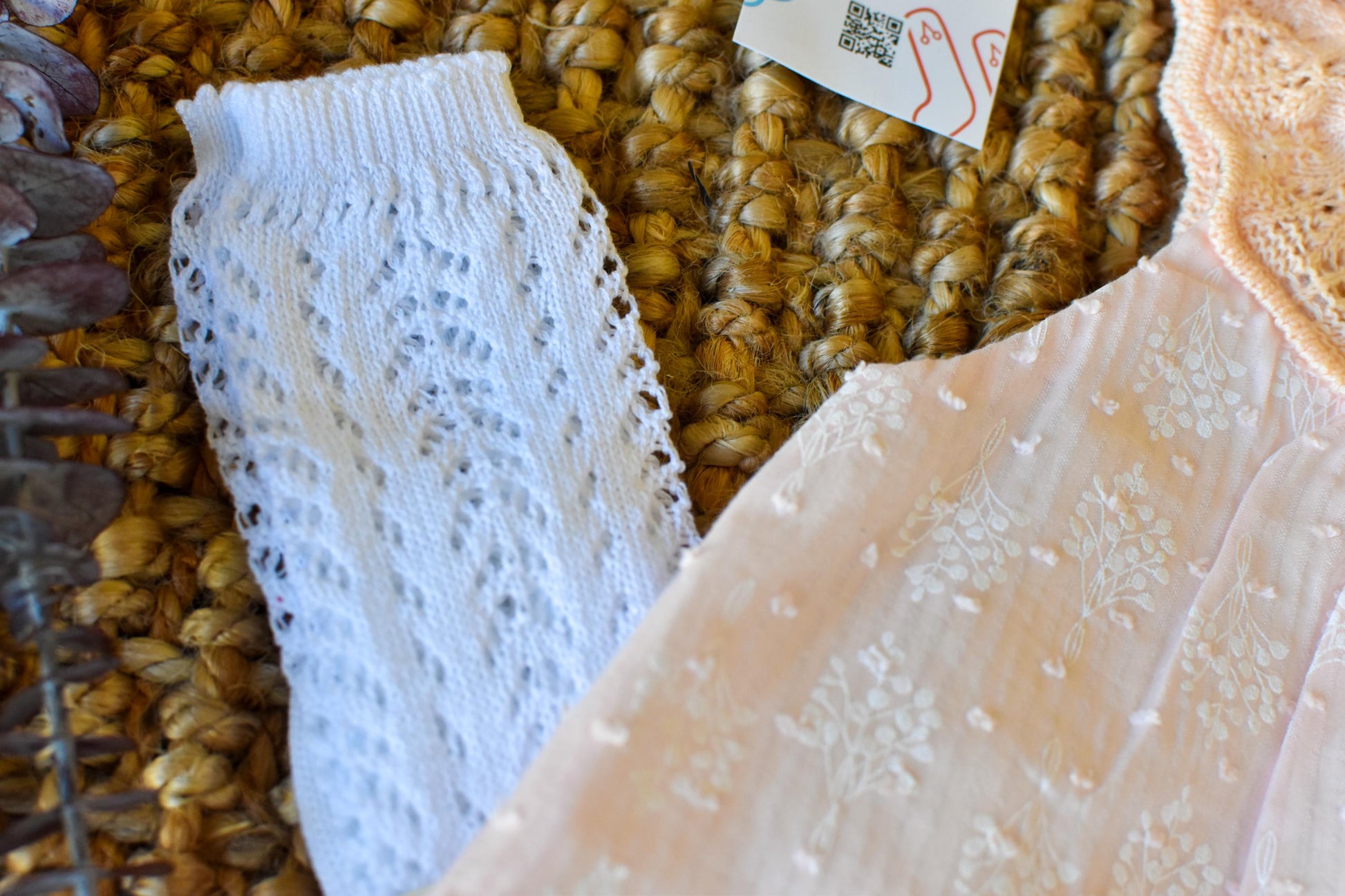 Dress with Bonnet in Salmon