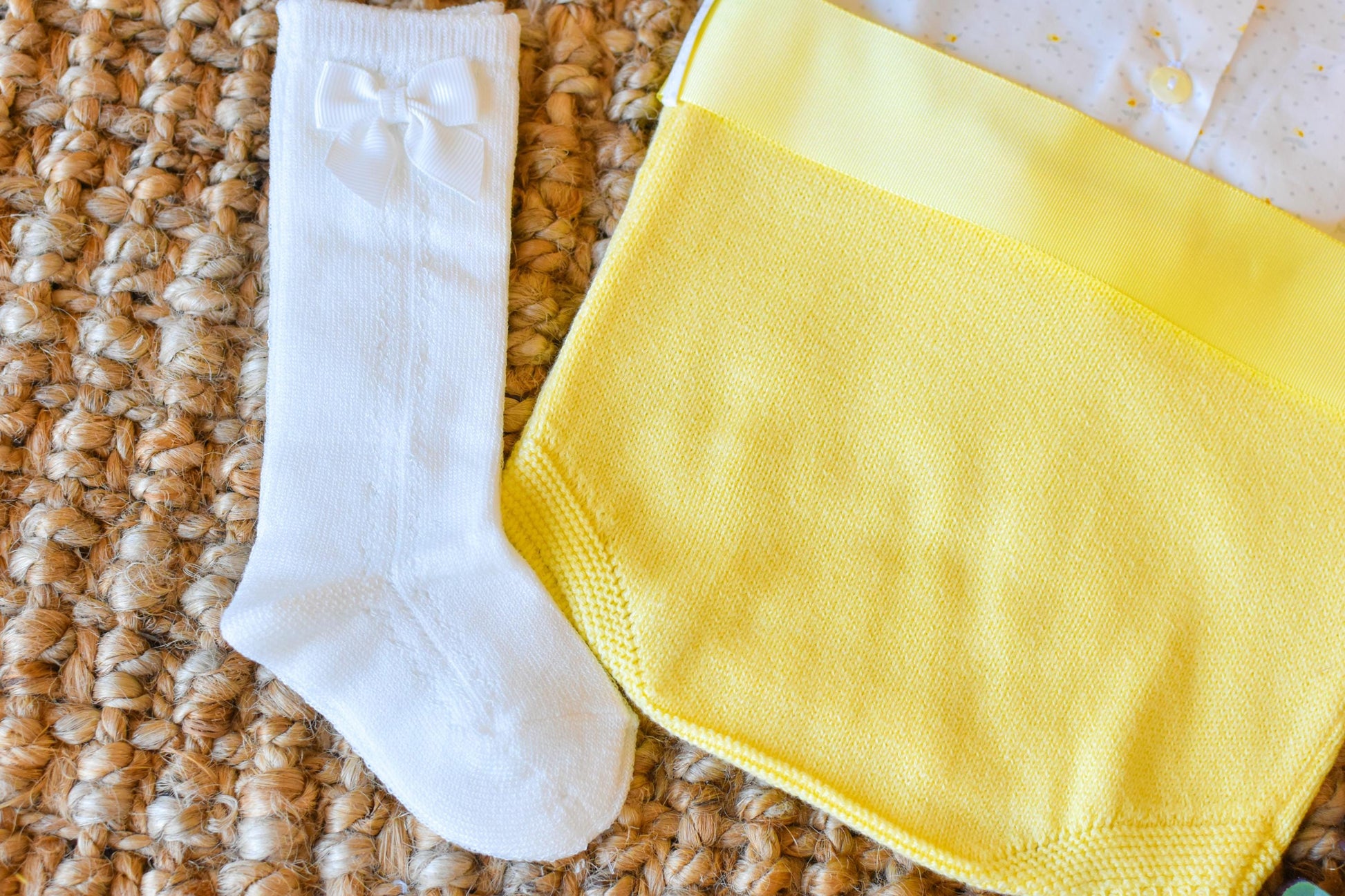 Body Set With Bor in Yellow