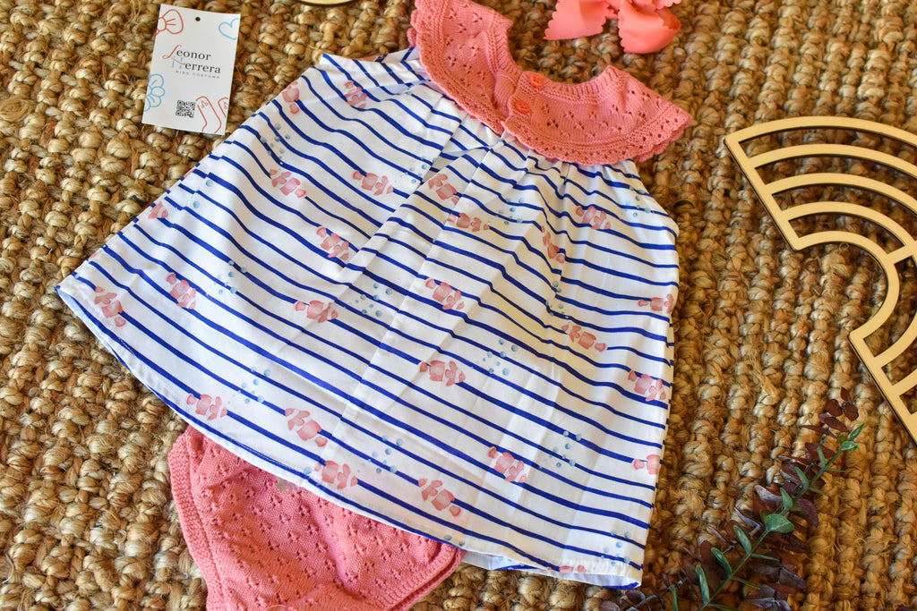 Girl Set for Summer in Coral