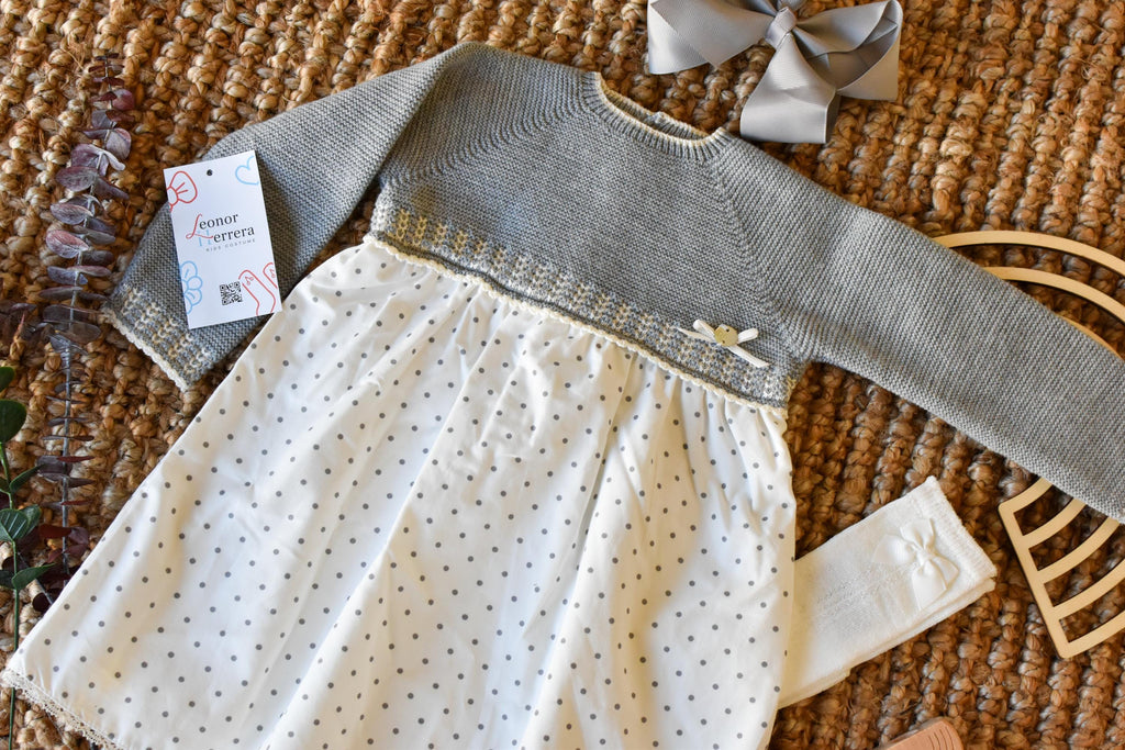 Ceremonial knit Dress in Grey