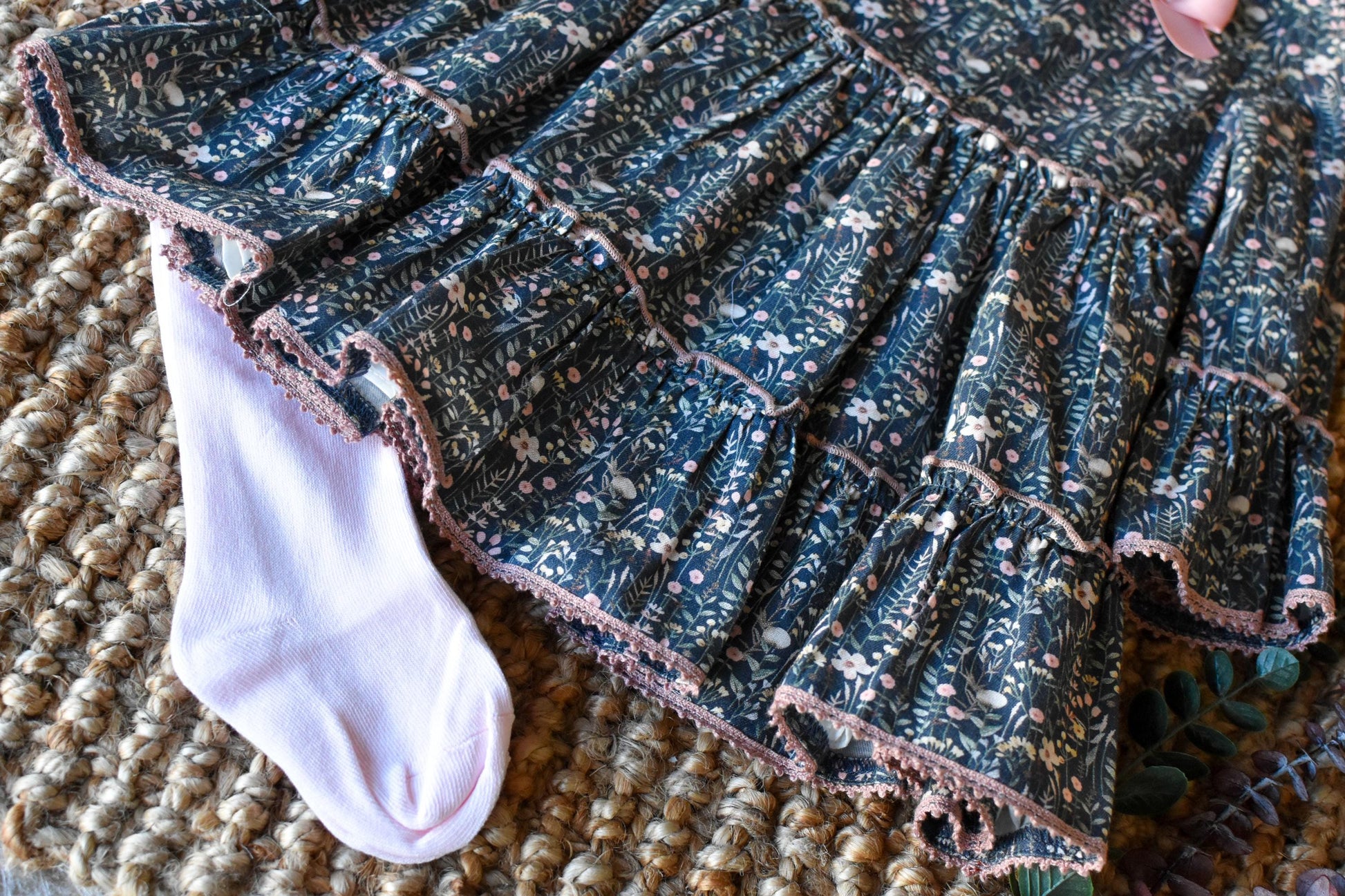 Dress for Girl in black - Pink