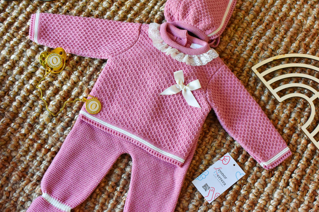 Relief Knit in Old Pink