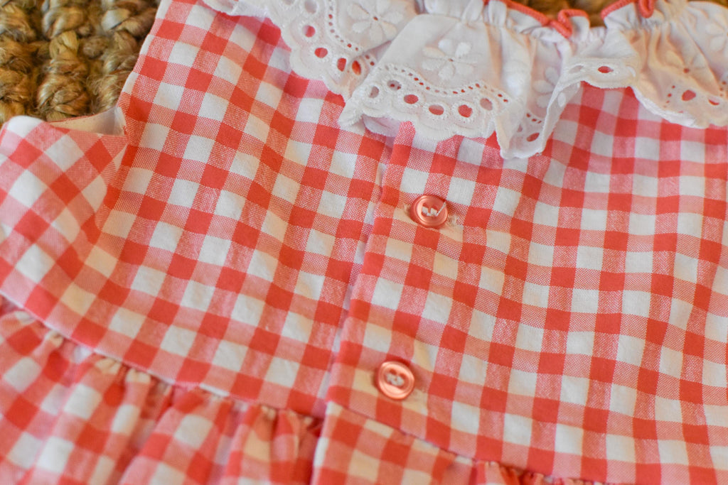 Dress Square in coral Red