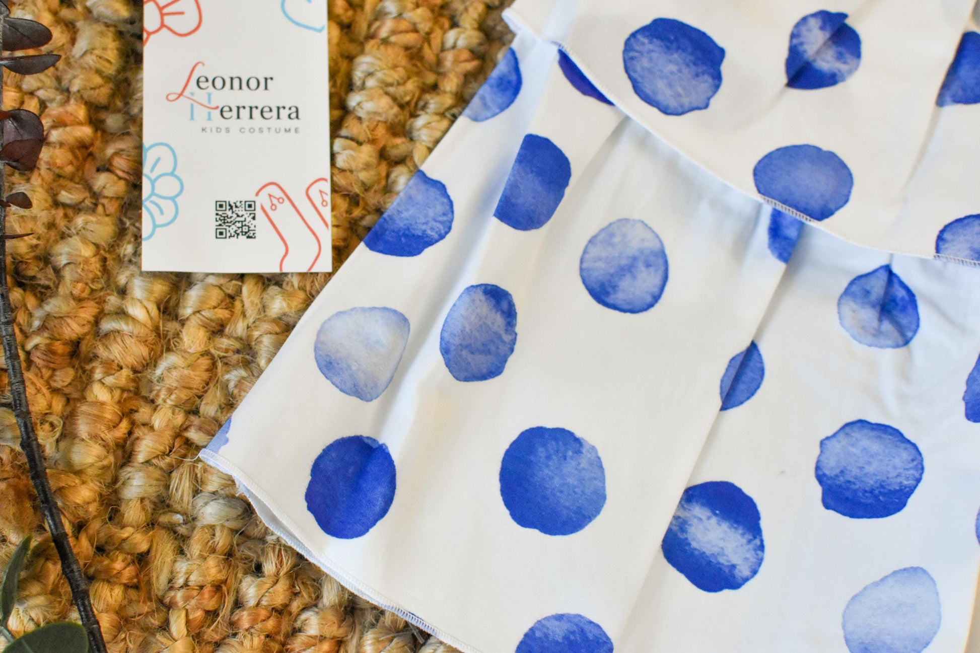 Girl Dress circles in Blue