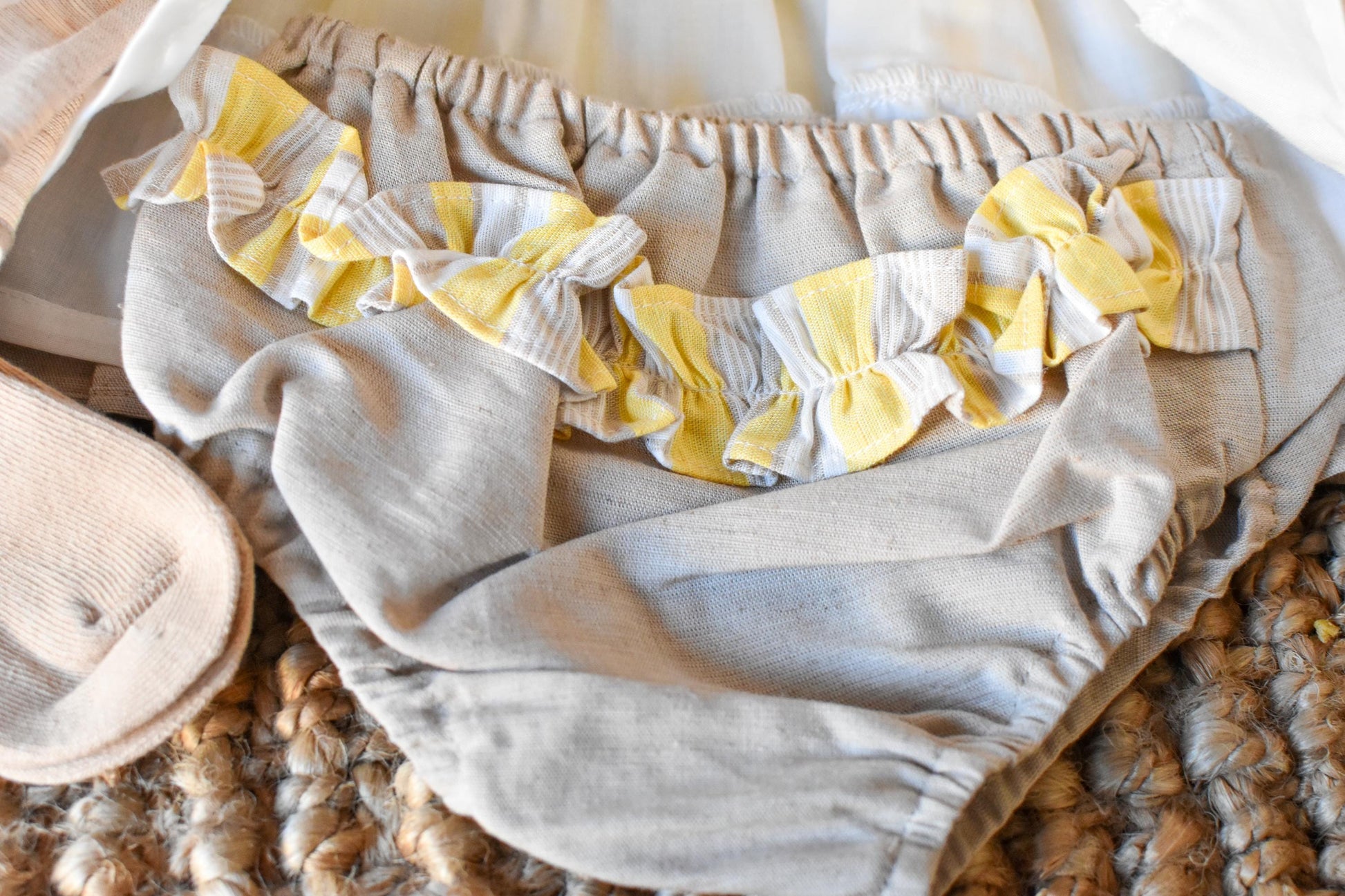 Girl Dress with lines and fabric Swiss