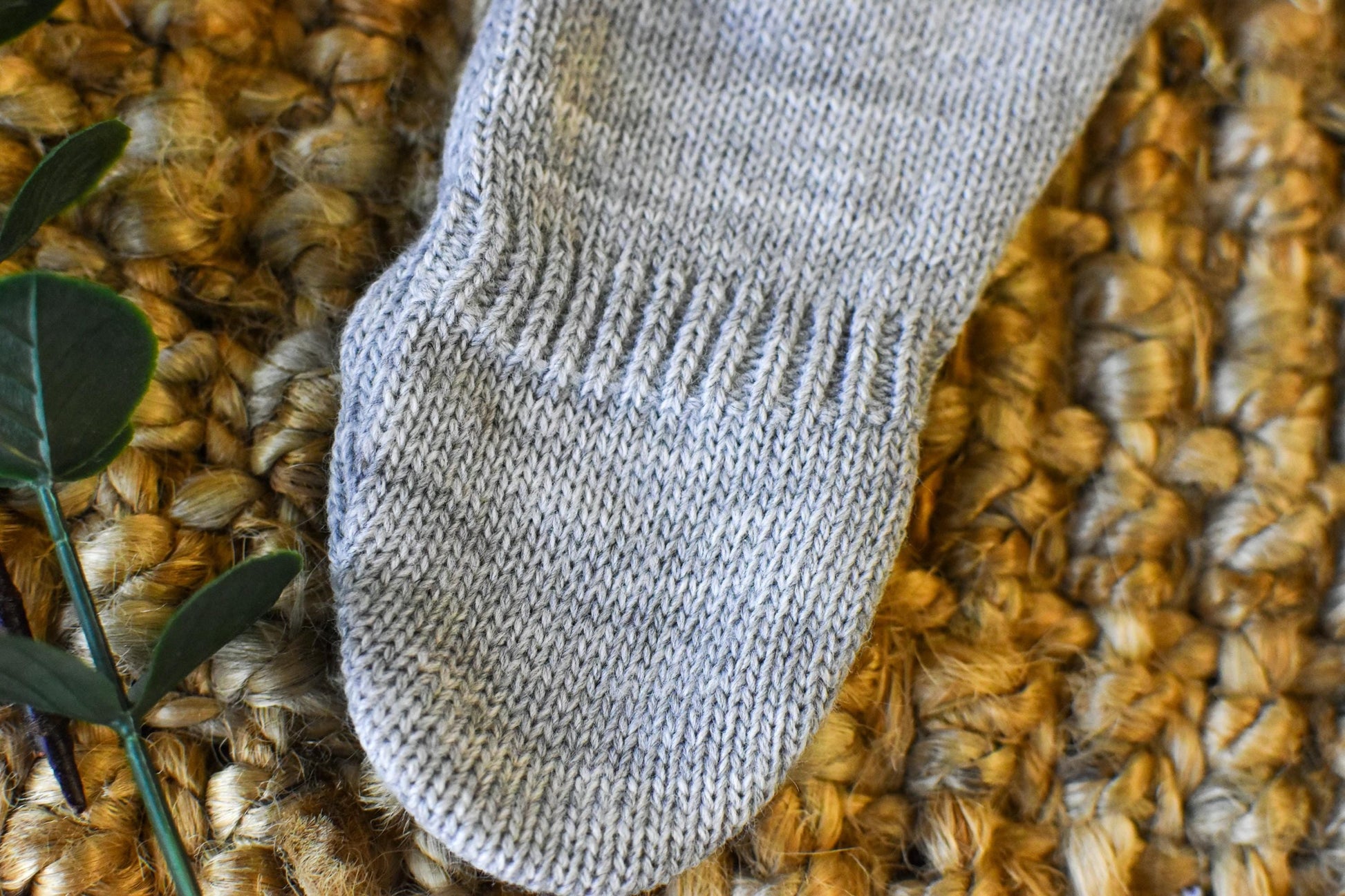 Knit Lines with Embroidered Neck in Grey