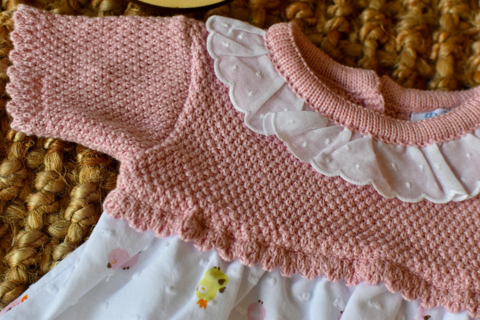 Knit Duck Dress with Socks in Pink