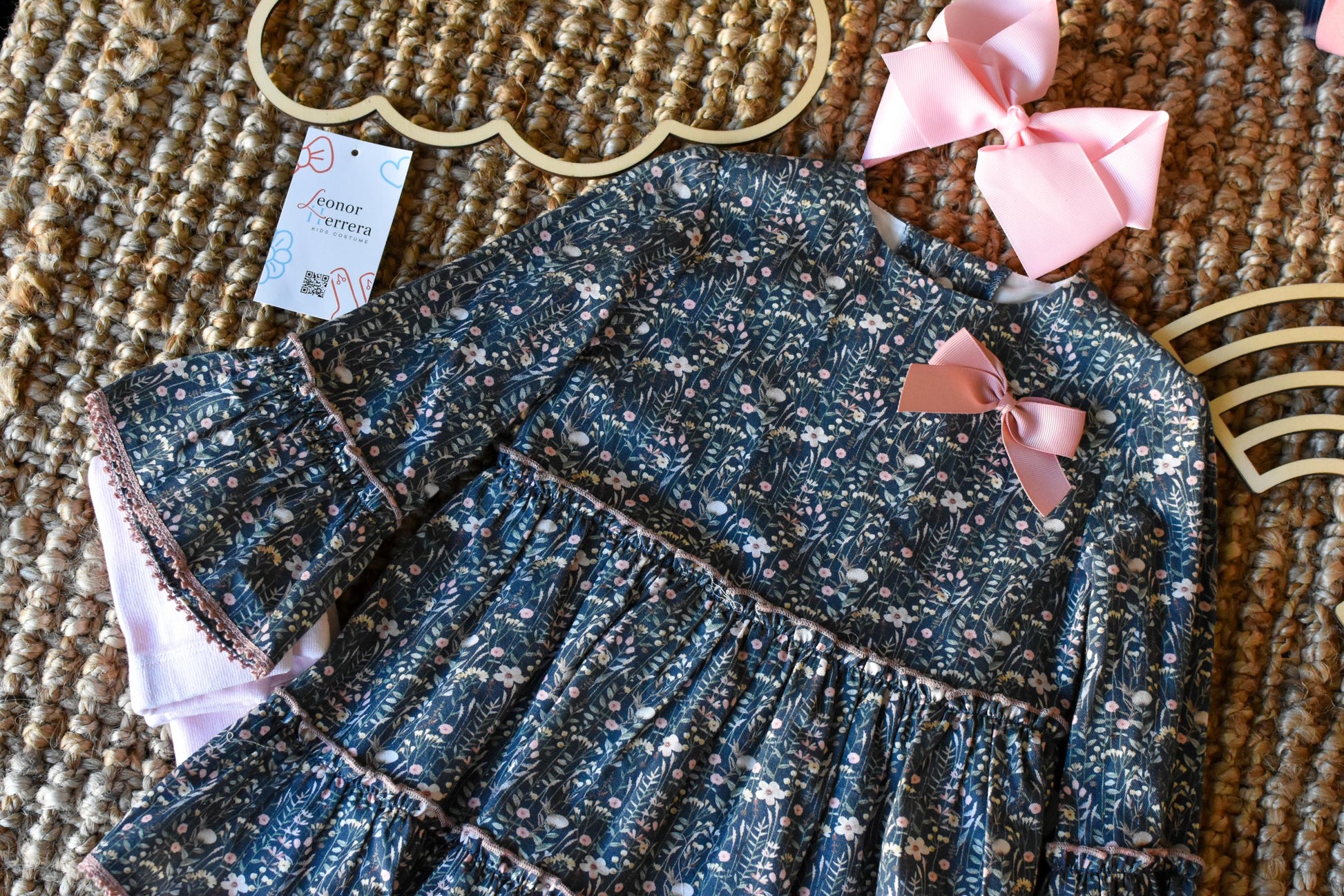 Dress for Girl in black - Pink