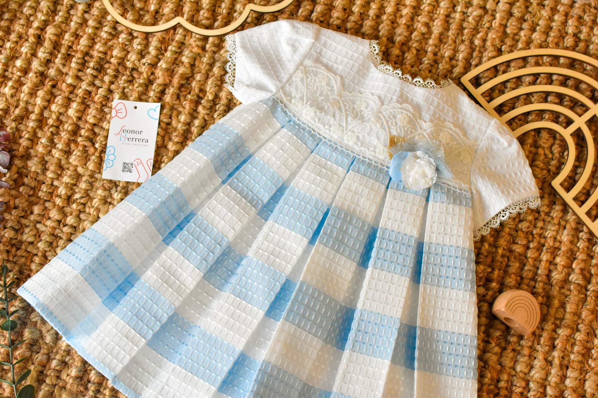 Ceremonial Dress Lines in Blue