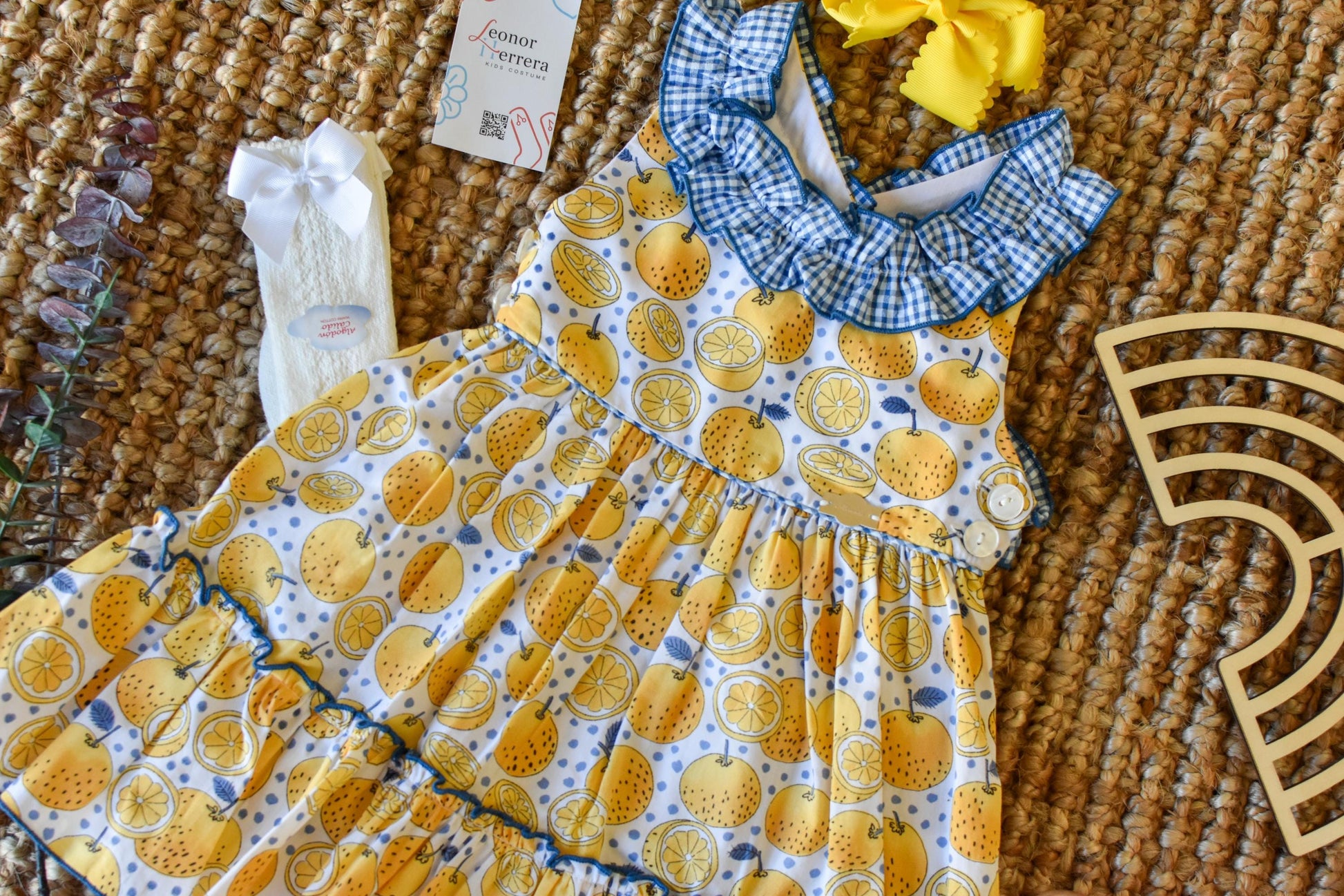 Lemons Dress for Girl