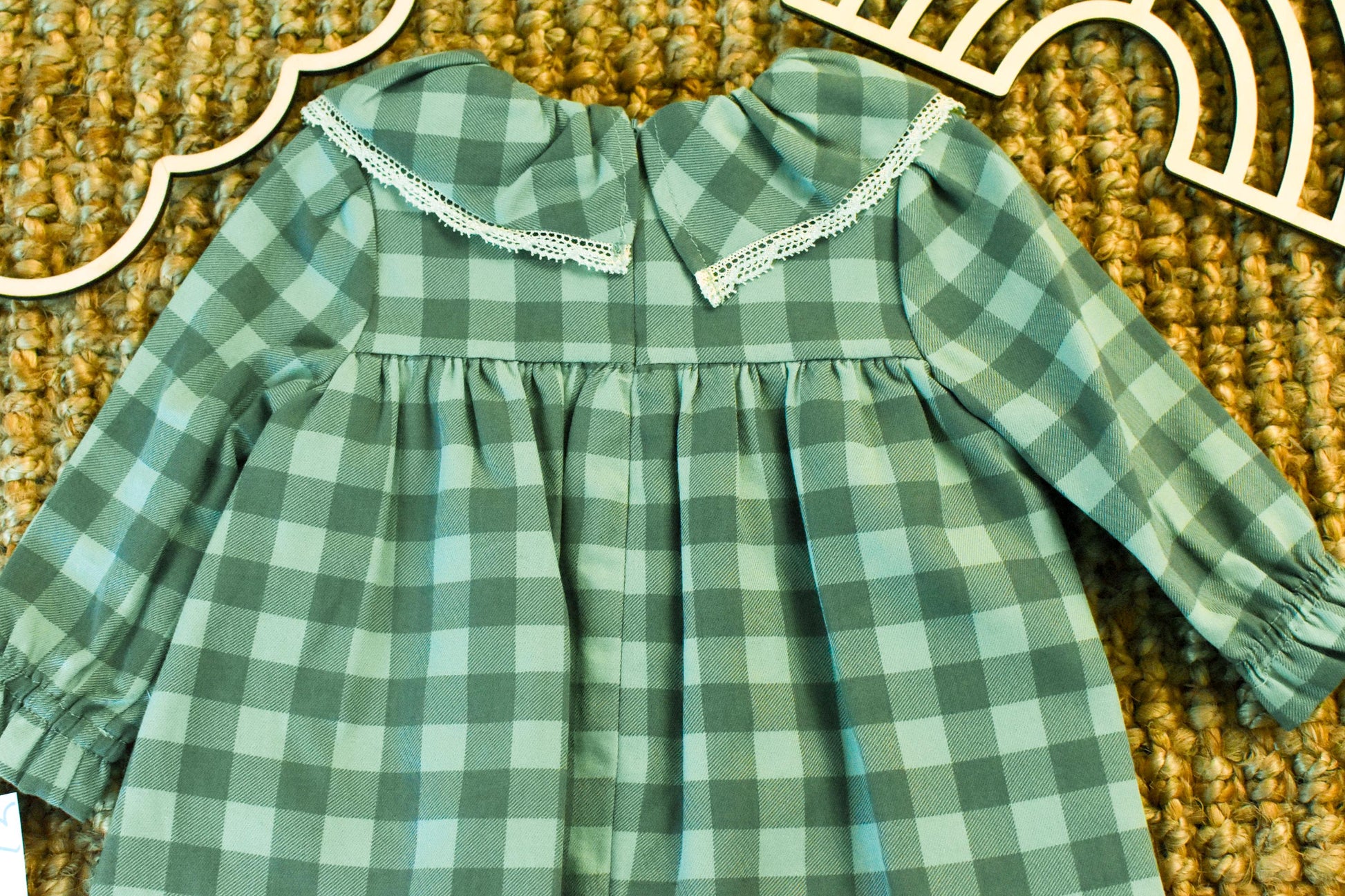 Vichy Dress for Girl in Green