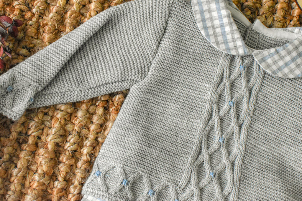 Knit Boy Set in Grey