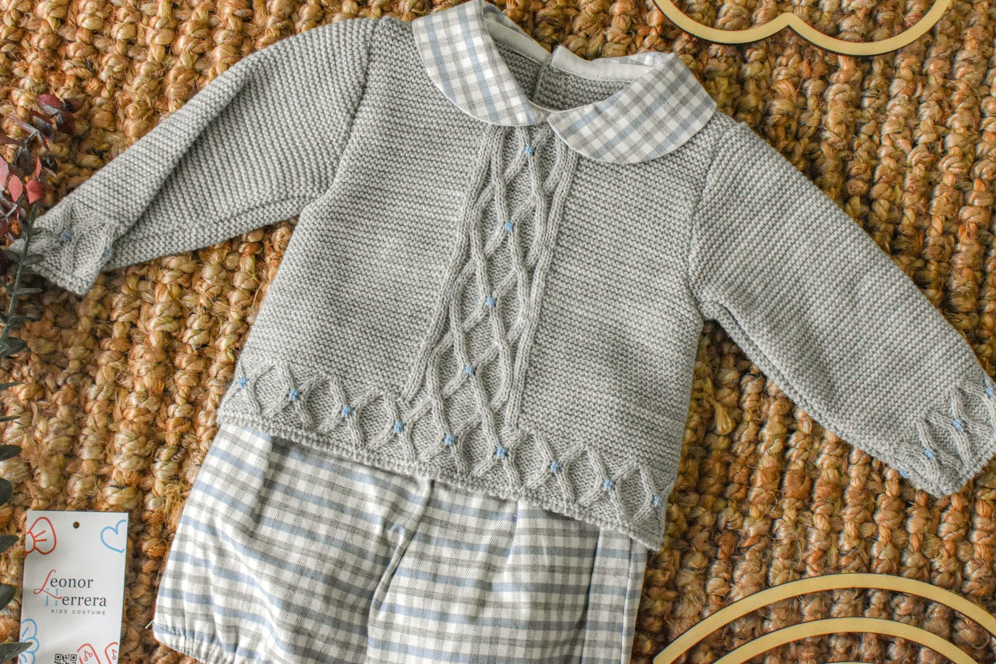 Knit Boy Set in Grey
