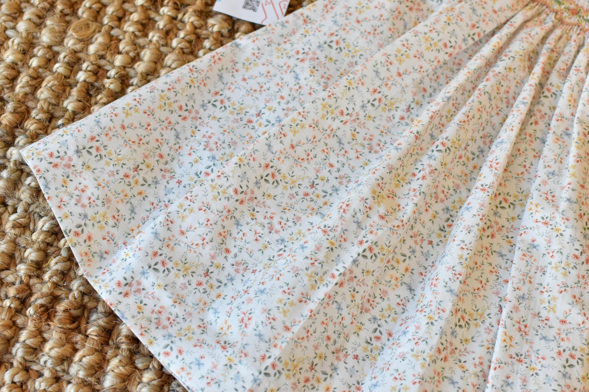 Smocked Dress in Orange