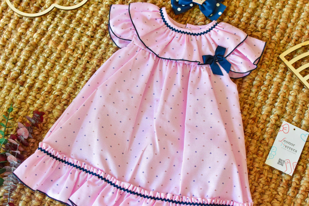 Dress Pink - Navy