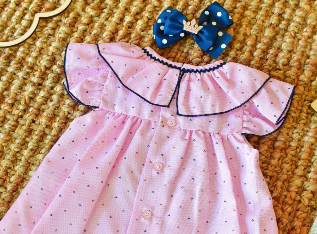 Dress Pink - Navy