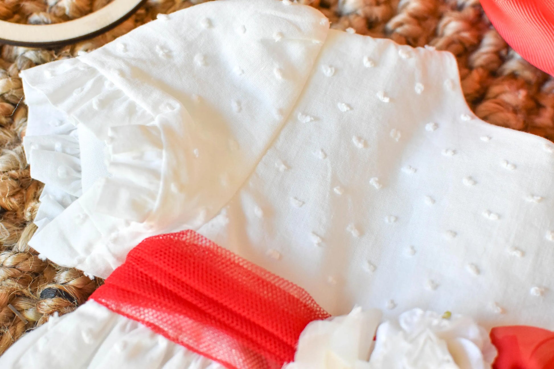 Dress Ceremonial Swiss Fabric Red