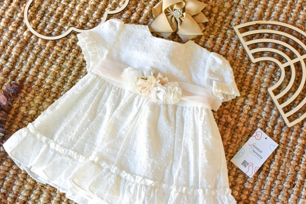 Dress Ceremonial Swiss Fabric Beige