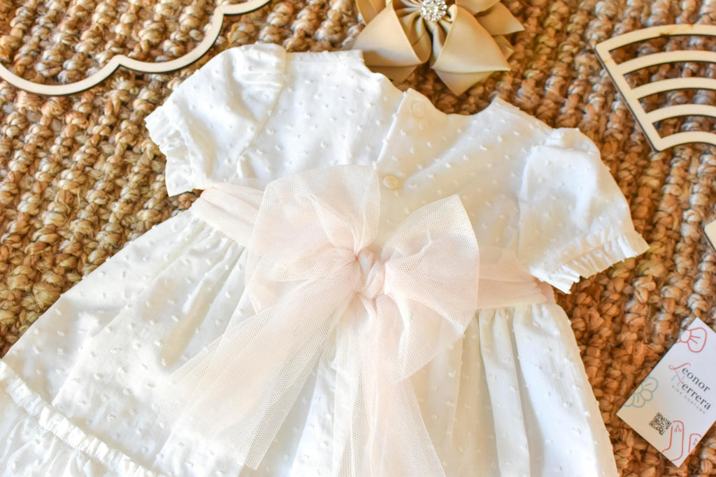 Dress Ceremonial Swiss Fabric Beige