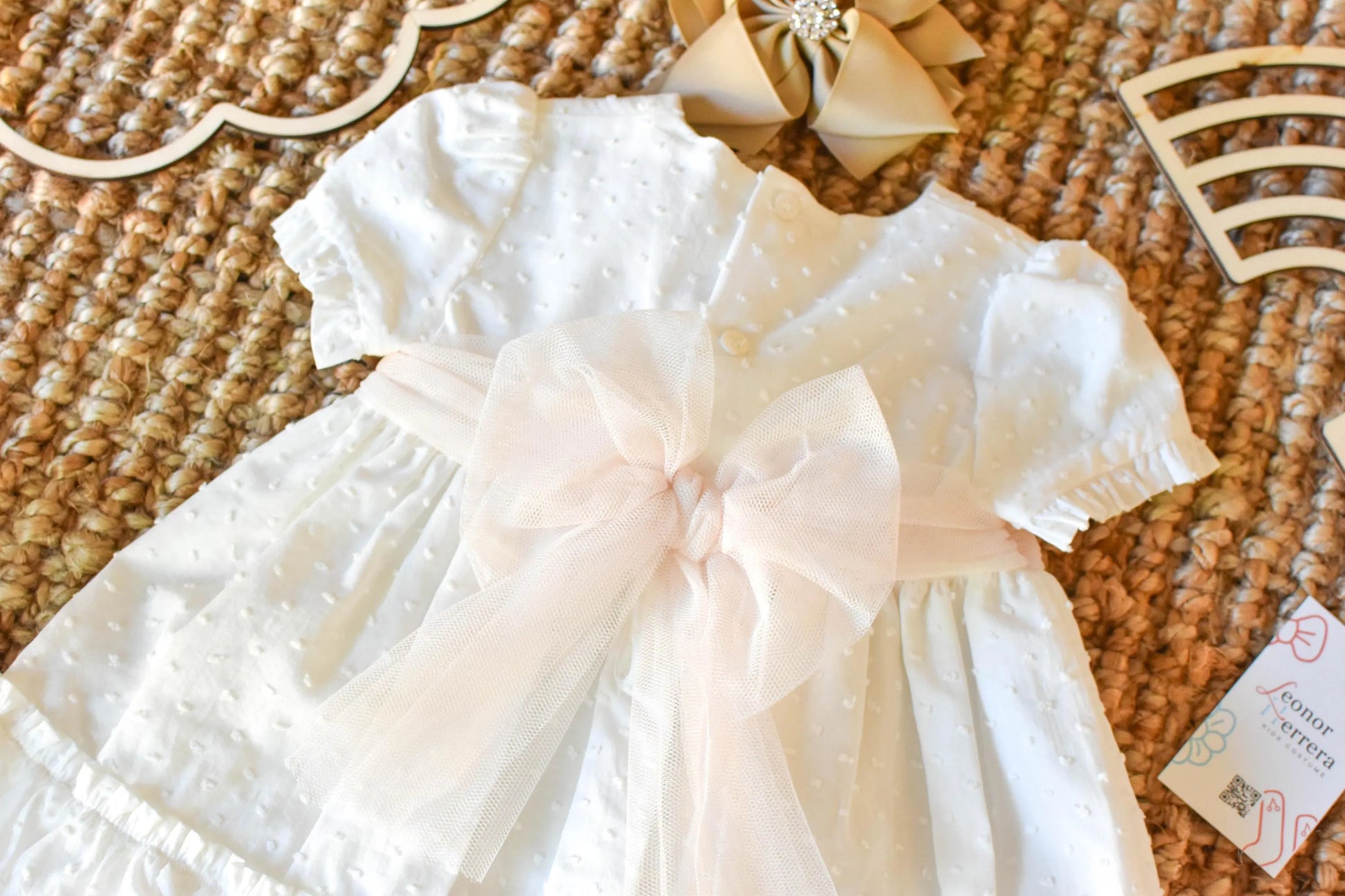 Dress Ceremonial Swiss Fabric Beige