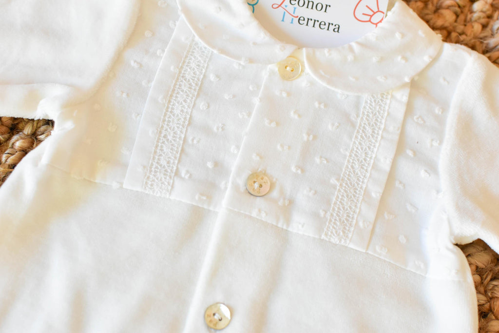 Romper Buttons in Beige