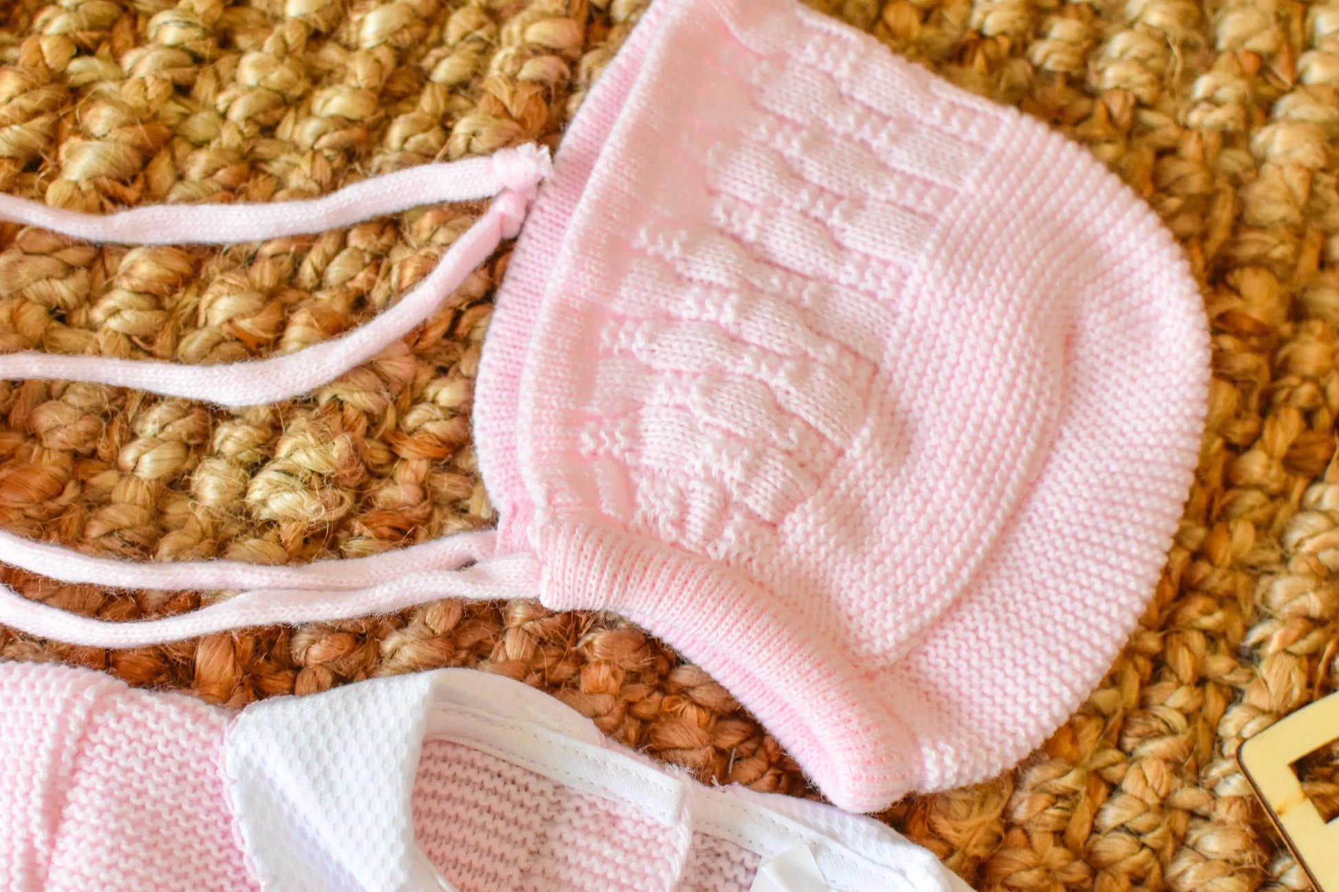 Knit Embroidered Set in Pink